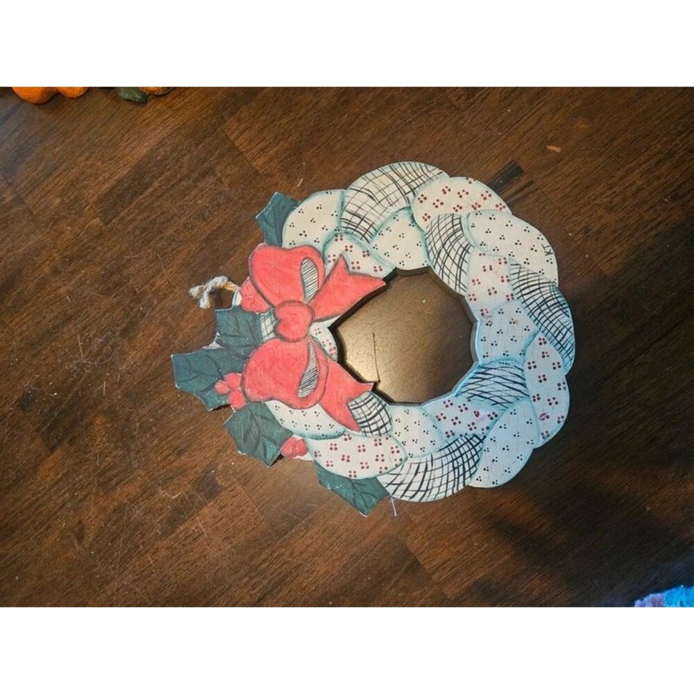 Vintage Wooden Christmas Wreath
